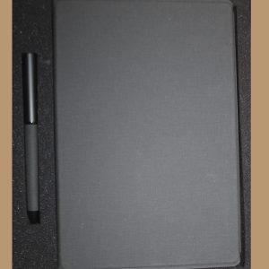 BOX AGENDA CADEAU GRIS + STYLO